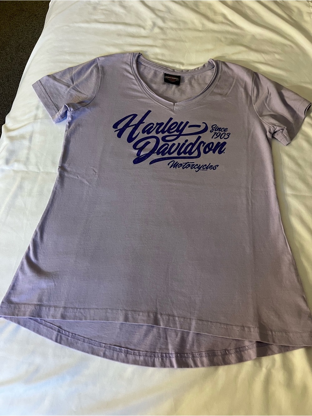 Harley-Davidson Lavender V-Neck Tee